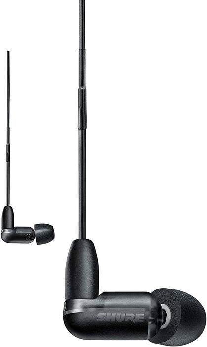 Shure AONIC 3 Wired Sound Isolating Earbuds, Clear Sound, Single Driver, In-Ear Fit, Detachable Cable, Durable Quality, Compatible with Apple & Android Devices - Black