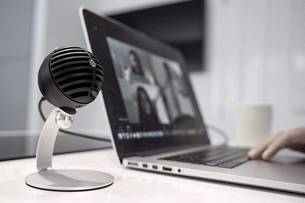 Shure MV5C Home Office Microphone, USB Conferencing Microphone for Mac & PC, Crystal Clear Voice & Call, Durable & Portable Design, Quick & Easy Setup, Works with Team, Zoom & Others - Black