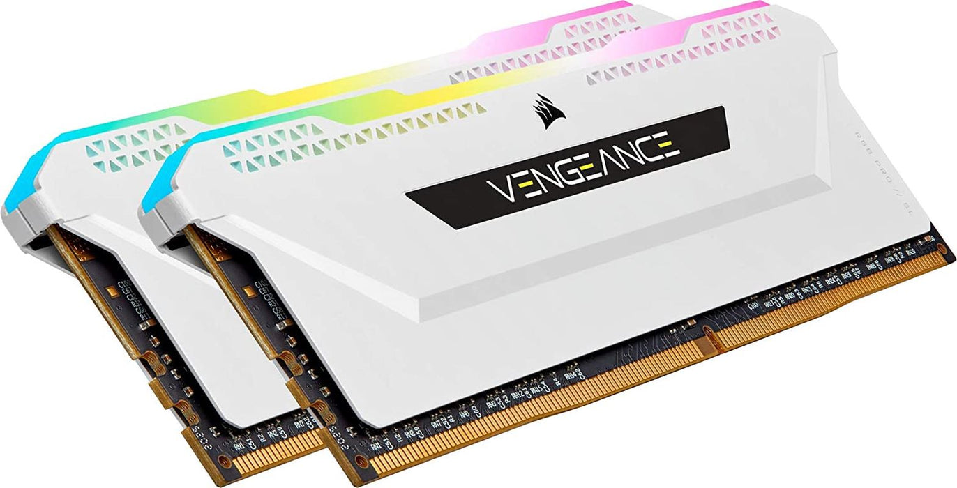 Corsair Vengeance RGB PRO SL 32GB (2X16Gb) DDR4 3600Mhz C18, Illuminated Desktop Memory Kit (10 Individually Addressable RGB Leds, Wide Compatibility, Optimised for Bandwidth & Response Times) White