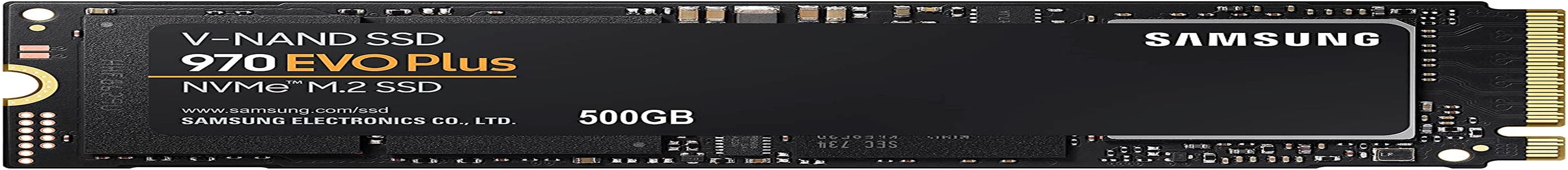 Samsung 970 EVO plus 500 GB Pcie Nvme M.2 (2280) Internal Solid State Drive (SSD) (MZ-V7S500), Black