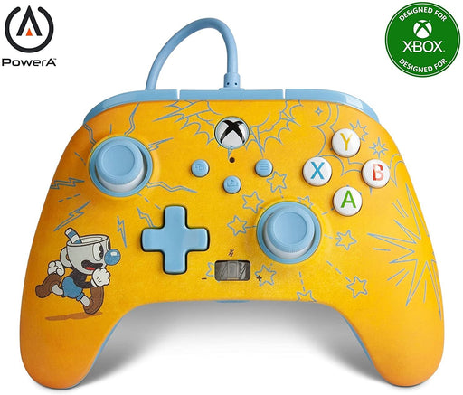 Powera Enhanced Wired Controller for Xbox Series X|S - Cuphead: Mugman, Gamepad, Wired Video Game Controller, Gaming Controller, Works with Xbox One (Xbox Series X)