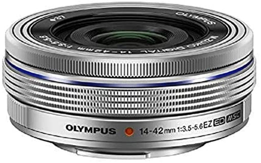 Olympus M.Zuiko Digital 14-42 Mm F3.5-5.6 EZ Lens, Standard Zoom, Suitable for All MFT Cameras (Olympus OM-D & PEN Models, Panasonic G-Series), Silver