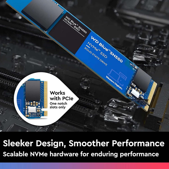 WD_BLUE SN550 2TB M.2 2280 Pcie Gen3 Nvme up to 2600 Mb/S Read Speed