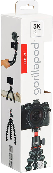 JOBY JB01507-BWW Gorillapod 3K Kit, Flexible Lightweight Tripod with Ballhead for DSLR and Csc/Mirrorless Camera up to 3 Kg Payload