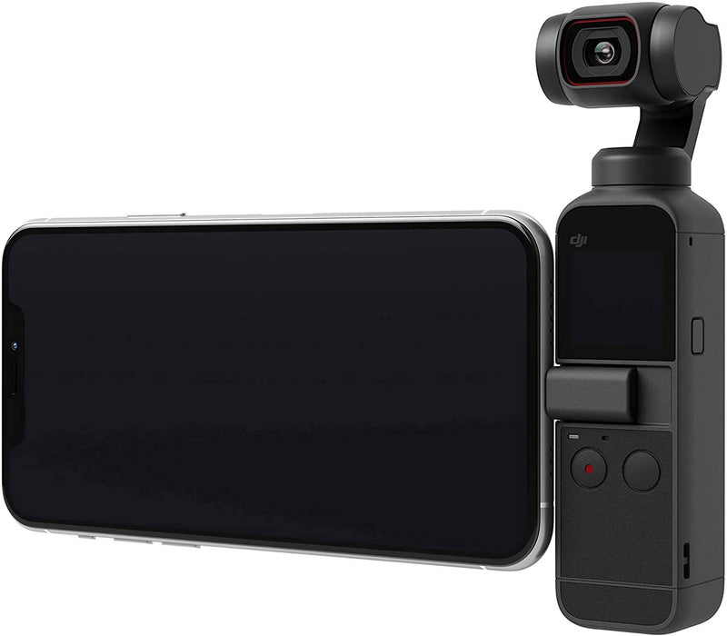 DJI Pocket 2 - Handheld 3-Axis Gimbal Stabilizer with 4K Camera, 1/1.7” CMOS, 64MP Photo, Pocket-Sized, Activetrack 3.0, Glamour Effects, Youtube Tiktok Video Vlog, for Android and Iphone, Black