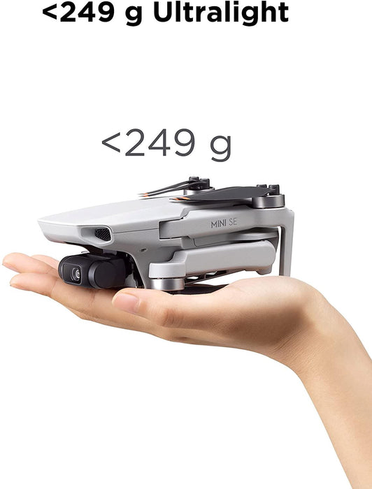 DJI Mini SE - Camera Drone with 3-Axis Gimbal, 2.7K Camera, GPS, 30-Min Flight Time, Reduced Weight, Less than 0.55Lbs / 249 Gram Mini Drone, Improved Scale 5 Wind Resistance, Gray