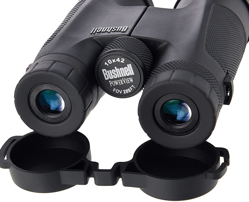 Bushnell - Powerview - 10X42 - Black - Roof Prism - Rugged Design - Binocular - 141042