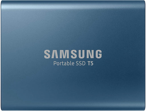 Samsung T5 500 GB USB 3.1 Gen 2 (10 Gbps, Type-C) External Solid State Drive (Portable SSD) Alluring Blue (MU-PA500B)