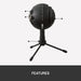 Blue Microphones Snowball Ice Plug 'N Play USB Microphone for Recording, Podcasting, Broadcasting, Twitch Game Streaming, VOICE Overs, Youtube Videos on PC and Mac - Black