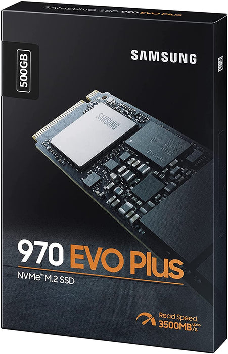 Samsung 970 EVO plus 500 GB Pcie Nvme M.2 (2280) Internal Solid State Drive (SSD) (MZ-V7S500), Black