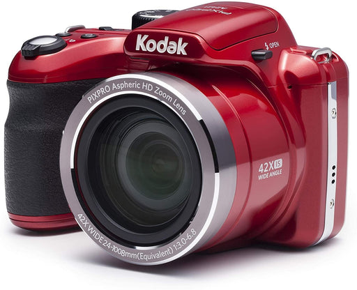 Kodak PIXPRO AZ421 Astro Zoom Bridge Camera - Red (16 MP, 42X Optical Zoom) 3-Inch LCD