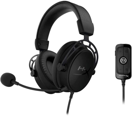 Hyperx Cloud Alpha S - PC Gaming Headset, 7.1 Surround Sound, Adjustable Bass, Dual Chamber Drivers, Breathable Leatherette, Memory Foam, and Noise Cancelling Microphone - Blackout (HX-HSCAS-BK/WW)