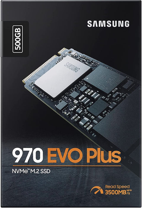 Samsung 970 EVO plus 500 GB Pcie Nvme M.2 (2280) Internal Solid State Drive (SSD) (MZ-V7S500), Black