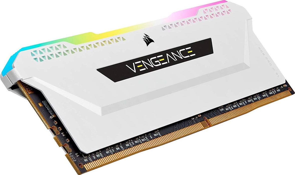 Corsair Vengeance RGB PRO SL 32GB (2X16Gb) DDR4 3600Mhz C18, Illuminated Desktop Memory Kit (10 Individually Addressable RGB Leds, Wide Compatibility, Optimised for Bandwidth & Response Times) White