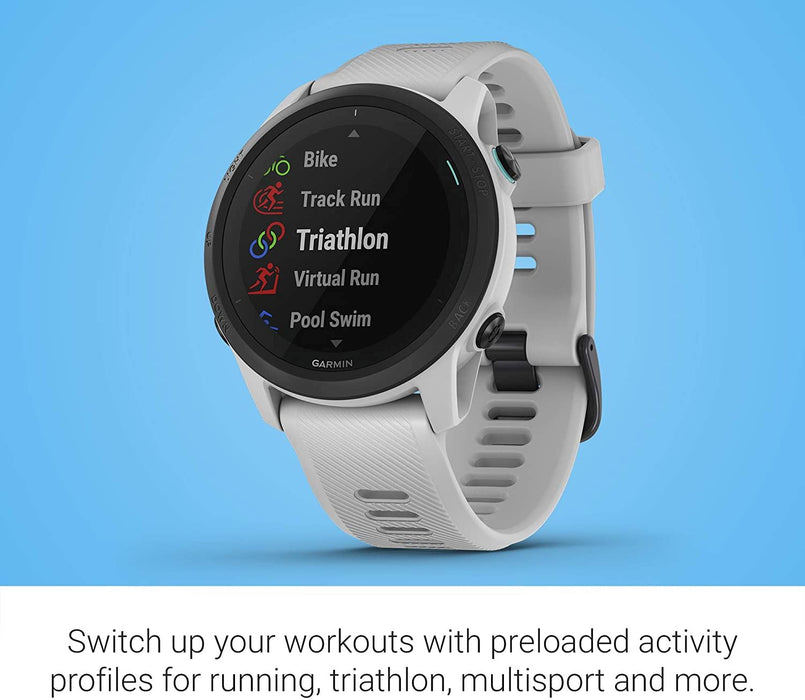 Garmin Forerunner 745, GPS Running Watch, Detailed Training Stats and On-Device Workouts, Essential Smartwatch Functions, Whitestone