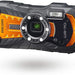 Ricoh WG-70 Orange Waterproof Digital Camera 16MP, Black