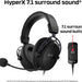 Hyperx Cloud Alpha S - PC Gaming Headset, 7.1 Surround Sound, Adjustable Bass, Dual Chamber Drivers, Breathable Leatherette, Memory Foam, and Noise Cancelling Microphone - Blackout (HX-HSCAS-BK/WW)