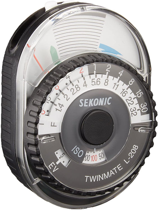 Sekonic Twinmate L-208 Compact Analogue Light Meter,Black