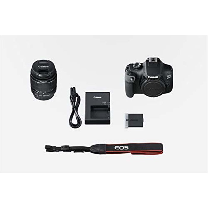 Canon EOS 4000D DSLR Camera and EF-S 18-55 mm f/3.5-5.6 III Lens - Black