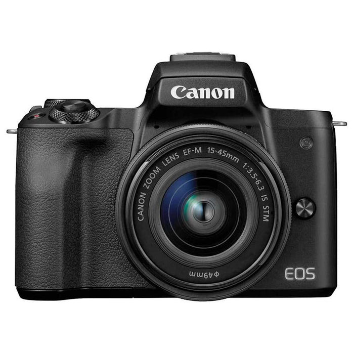 Canon EOS M50 Camera and EF-M 15-45 mm f/3.5-6.3 IS STM Lens - Black