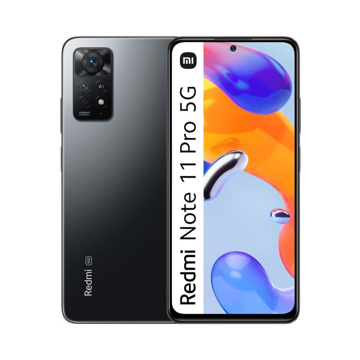 Xiaomi Redmi Note 11 Pro 5G - Smartphone 6+128GB, 6.67” 120Hz FHD+ AMOLED DotDisplay, Snapdragon 695, 108MP+8MP+2MP AI Triple Camera, 5000mAh, Graphite Gray (UK Version + 2 Years Warranty)