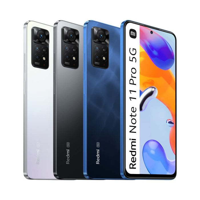 Xiaomi Redmi Note 11 Pro 5G - Smartphone 6+128GB, 6.67” 120Hz FHD+ AMOLED DotDisplay, Snapdragon 695, 108MP+8MP+2MP AI Triple Camera, 5000mAh, Graphite Gray (UK Version + 2 Years Warranty)