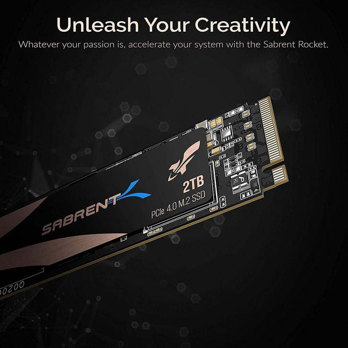 Sabrent 2TB Rocket Nvme PCIe 4.0 M.2 2280 Internal SSD Maximum Performance Solid State Drive (SB-ROCKET-NVMe4-2TB)